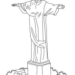 Christ The Redeemer Drawing Realistic Sketch