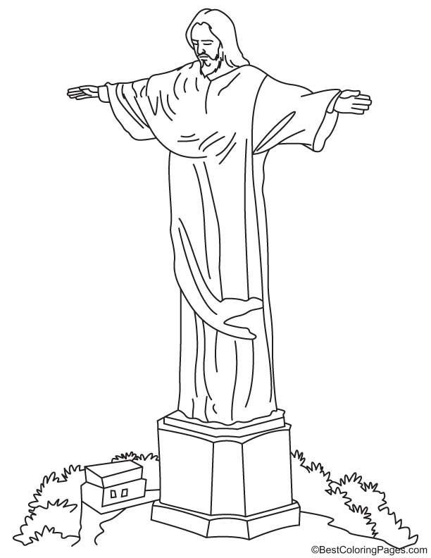 Christ The Redeemer Drawing Realistic Sketch