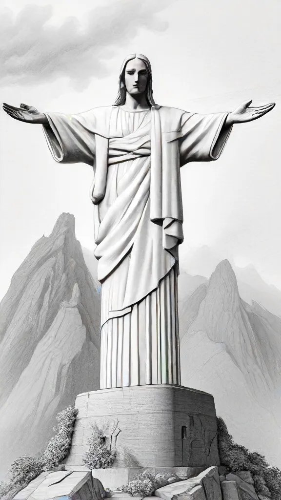 Christ The Redeemer Drawing Sketch Image