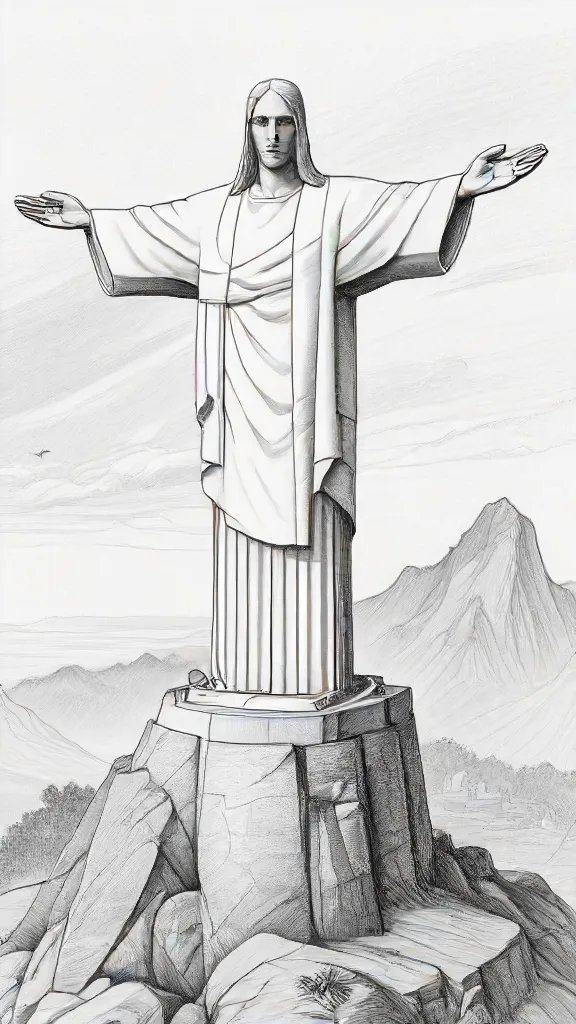 Christ The Redeemer Drawing Sketch Photo