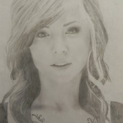 Christina Perri Drawing Amazing Sketch