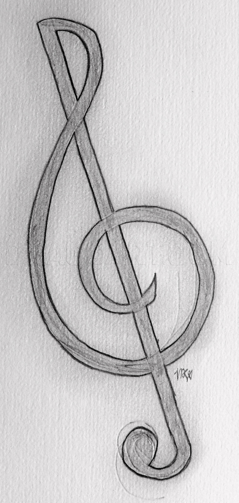 Clef Drawing Artistic Sketching