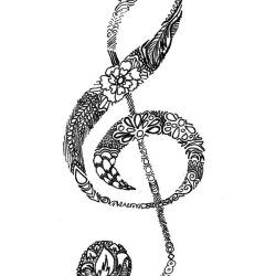 Clef Drawing Hand drawn Sketch