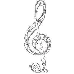 Clef Drawing Modern Sketch