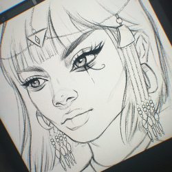 Cleopatra Drawing Hand drawn