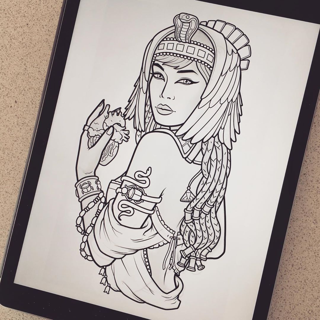 Cleopatra Drawing Sketch