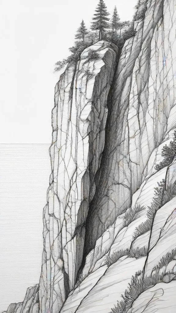 Cliff Drawing Art Sketch Image