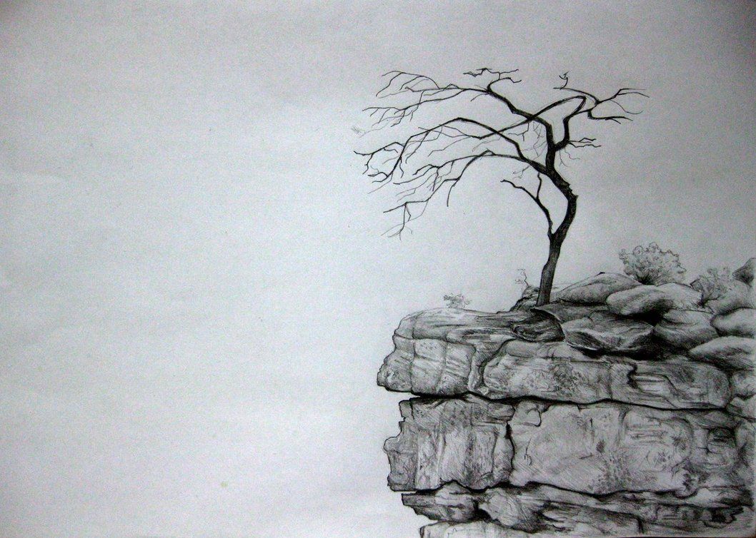 Cliff Drawing Hand drawn Sketch