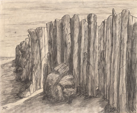 Cliff Drawing Hand drawn
