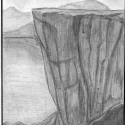 Cliff Drawing Modern Sketch