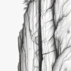 Cliff Drawing Sketch Picture