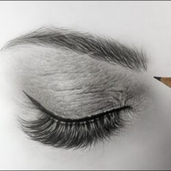 Closed Eyes Drawing Amazing Sketch