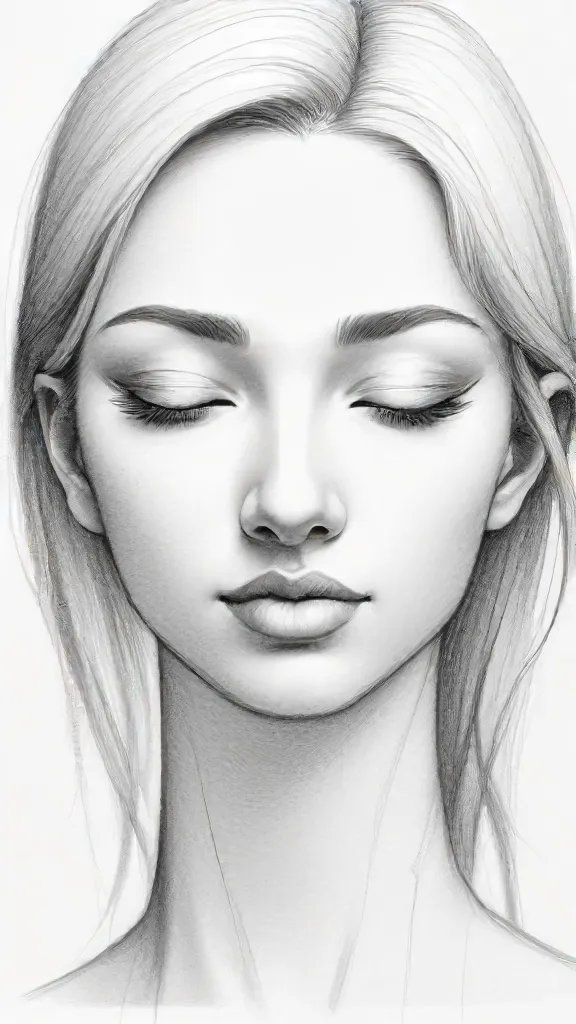 Closed Eyes Drawing Art Sketch Image