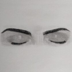 Closed Eyes Drawing Hand Drawn Sketch