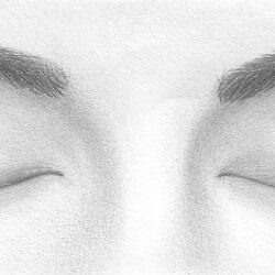 Closed Eyes Drawing Realistic Sketch