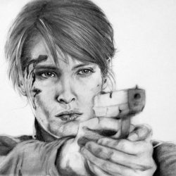 Cobie Smulders Drawing Amazing Sketch