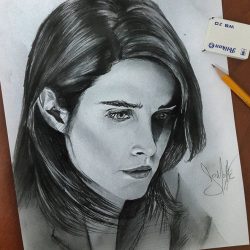 Cobie Smulders Drawing Artistic Sketching