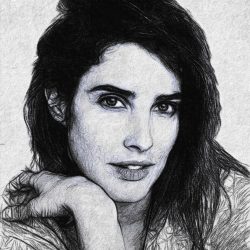 Cobie Smulders Drawing Detailed Sketch