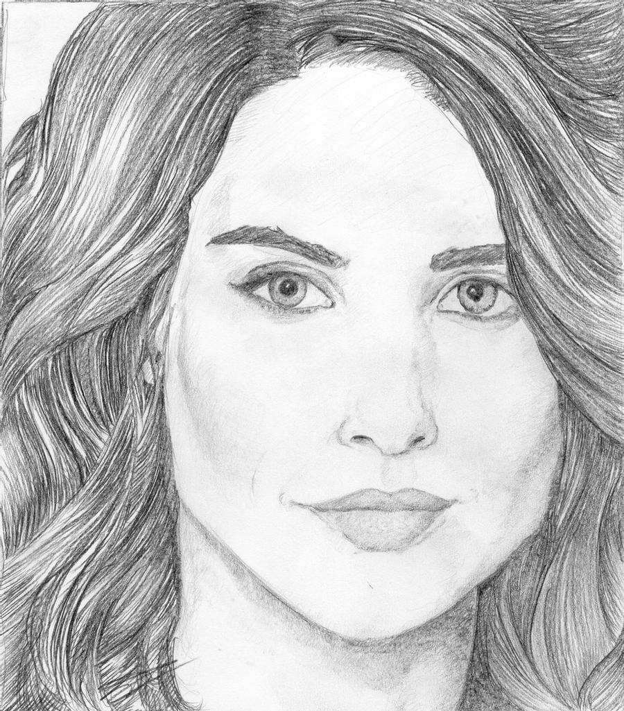 Cobie Smulders Drawing Realistic Sketch