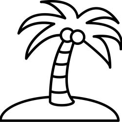 Coconut Tree Drawing Sketch