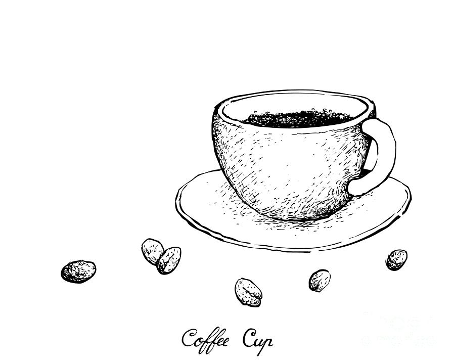 Coffee Drawing Realistic Sketch