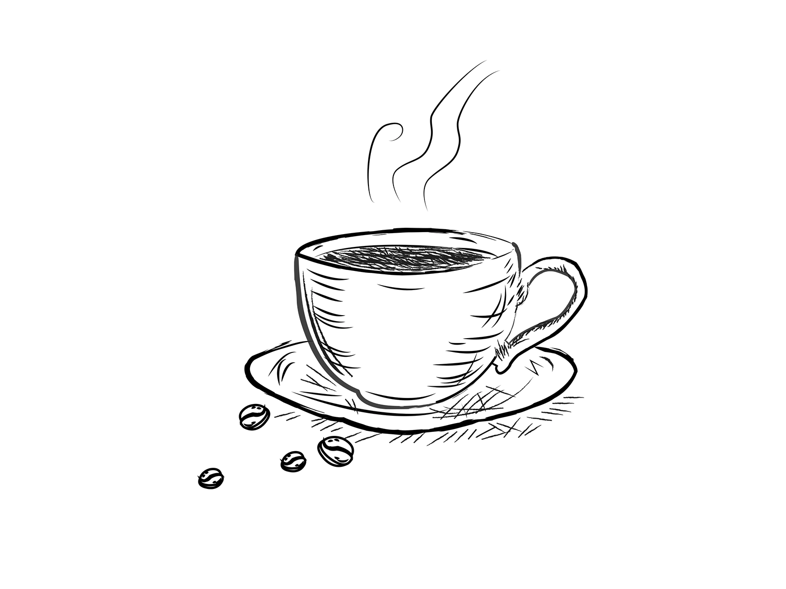 Coffee Drawing Stunning Sketch