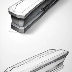 Coffin Drawing Sketch Photo