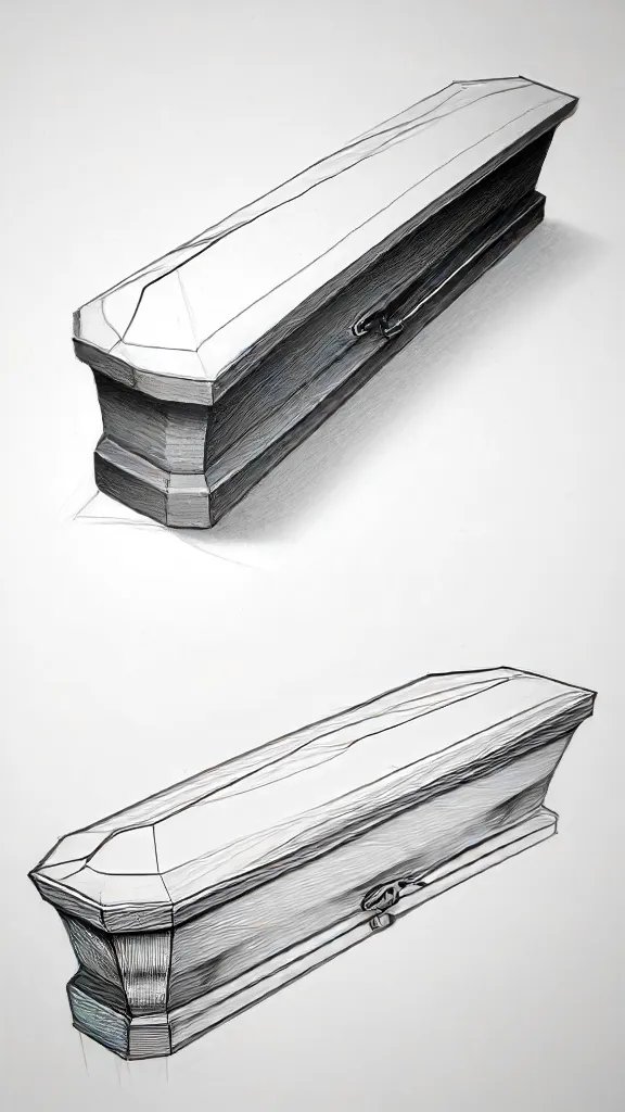 Coffin Drawing Sketch Photo