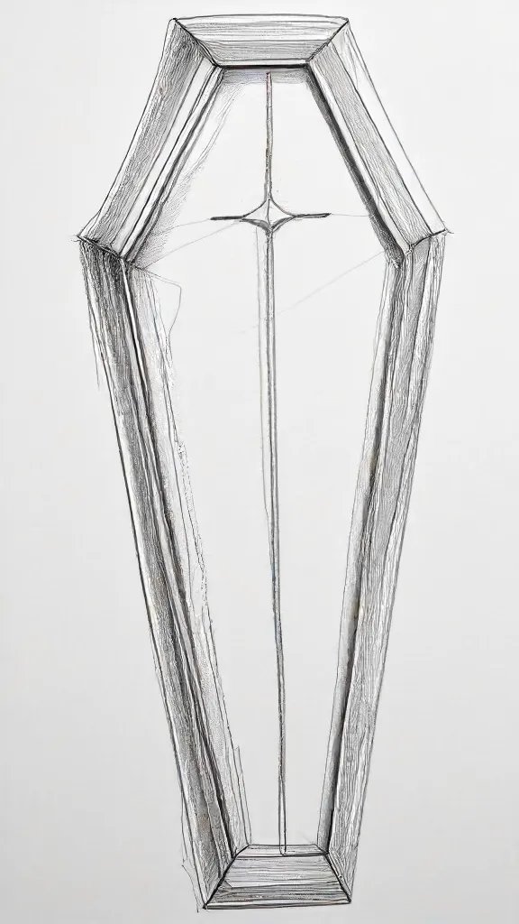 Coffin Drawing Sketch Picture