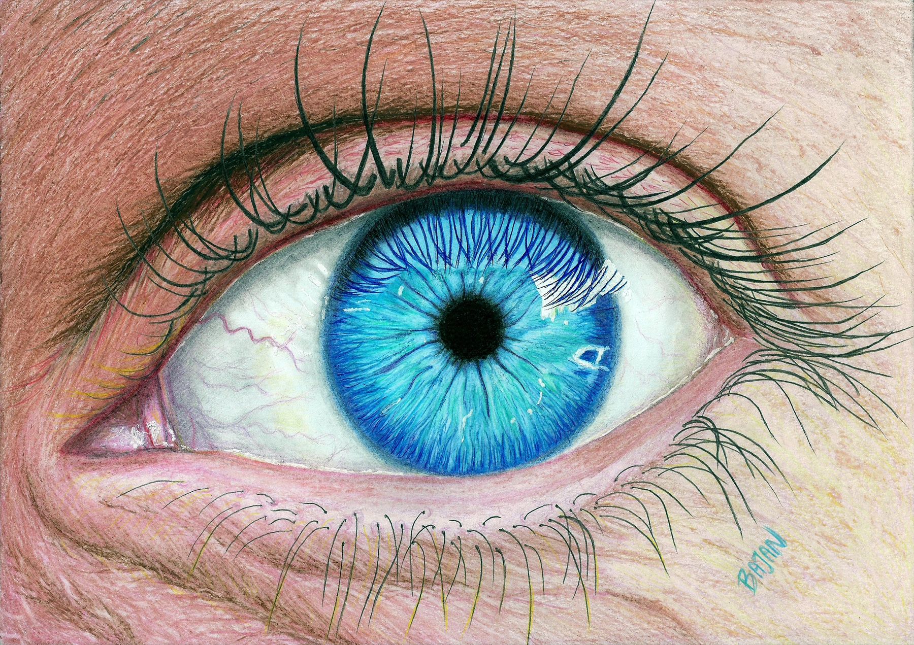 Color Eye Drawing Photo