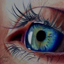 Color Eye Drawing Unique Art