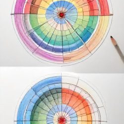 Color Wheel Drawing Art Sketch Image