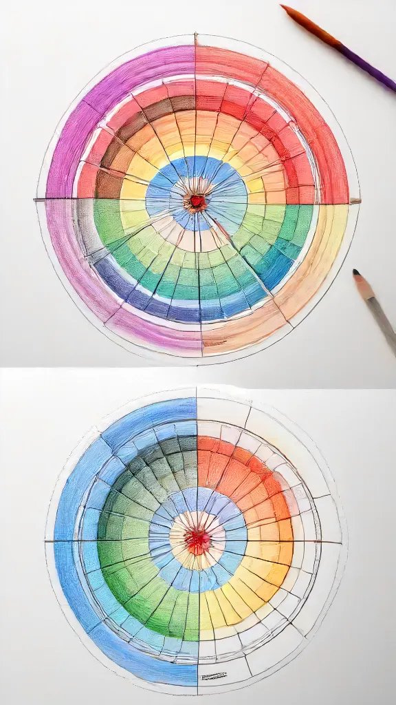 Color Wheel Drawing Art Sketch Image