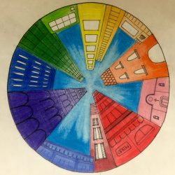 Color Wheel Drawing Artistic Sketching