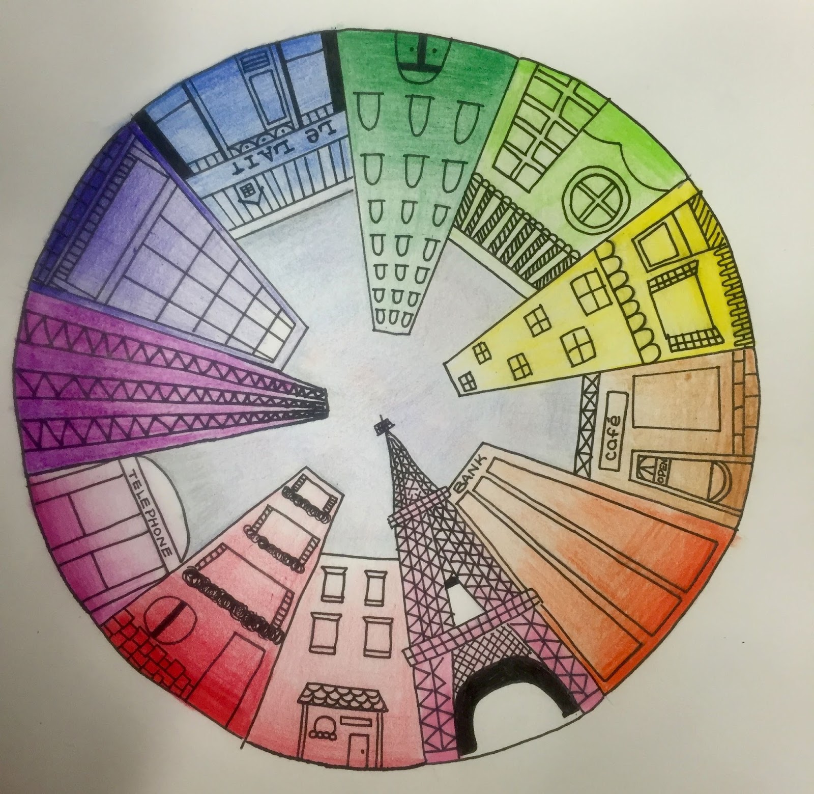 Color Wheel Drawing Fine Art