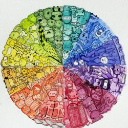 Color Wheel Drawing Sketch