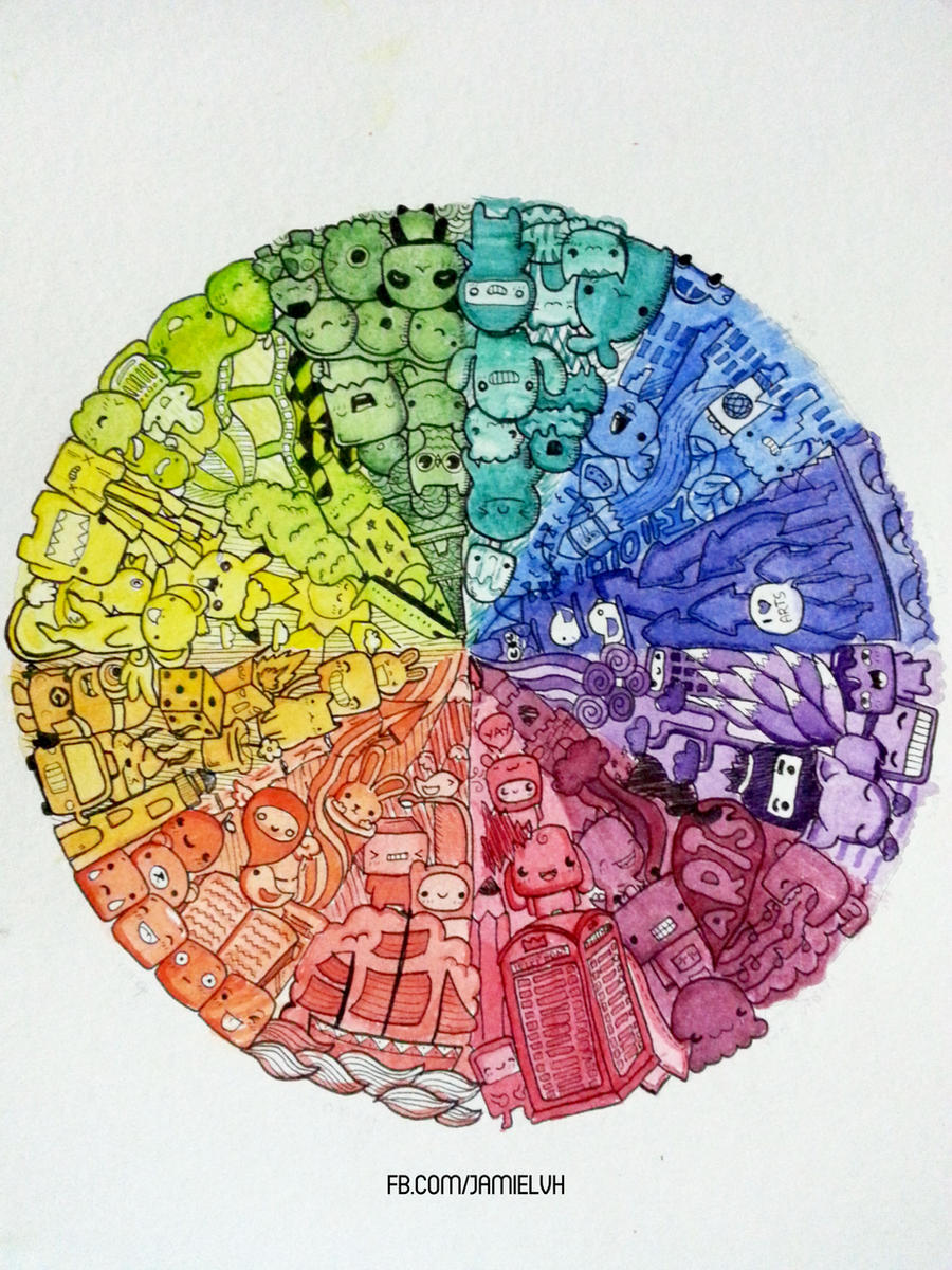 Color Wheel Drawing Sketch