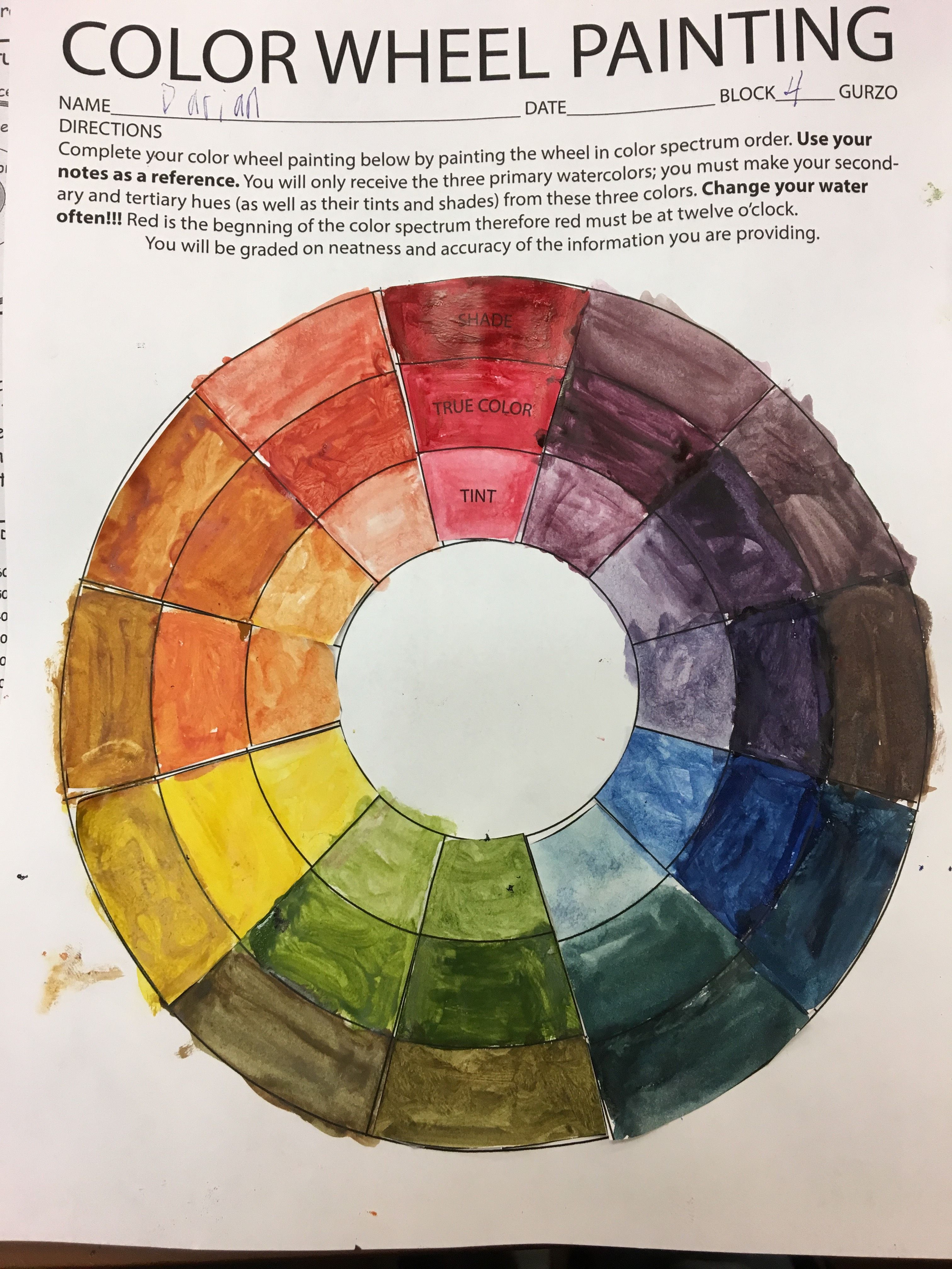 Color Wheel Drawing Stunning Sketch