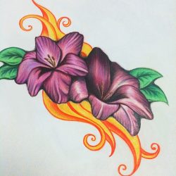 Colorful Flowers Drawing Amazing Sketch