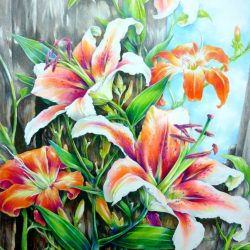 Colorful Flowers Drawing Unique Art