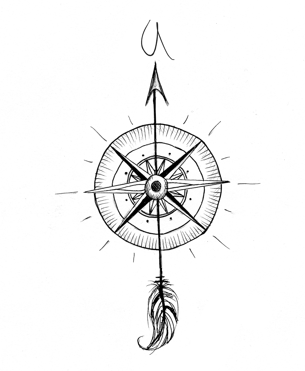 Compass Drawing Amazing Sketch