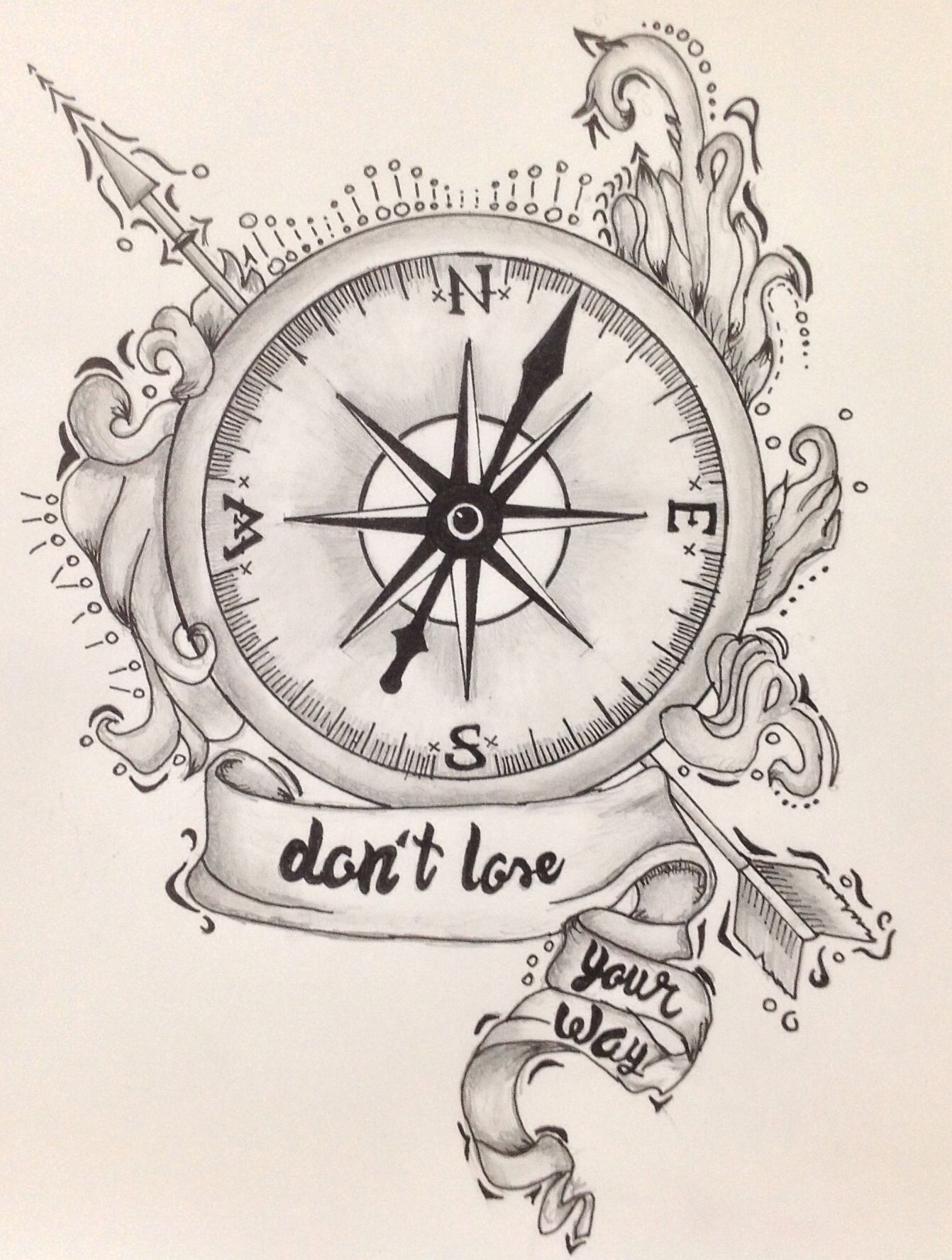 Compass Drawing Intricate Artwork