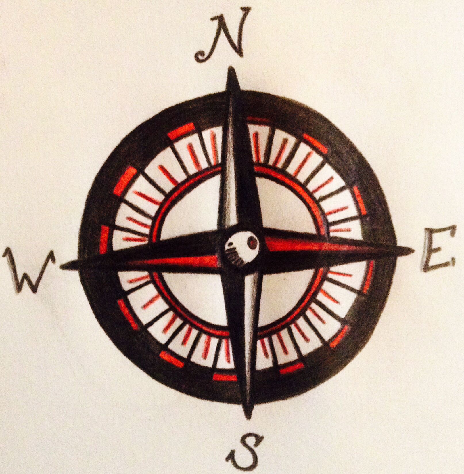 Compass Drawing Professional Artwork