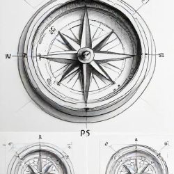 Compass Drawing Sketch Photo