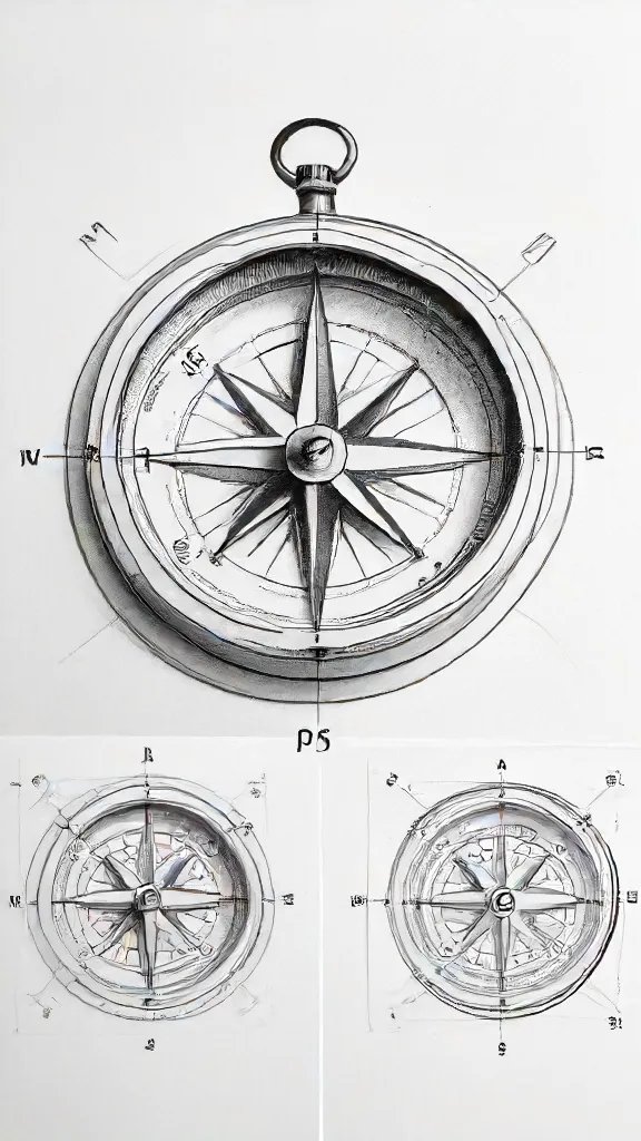 Compass Drawing Sketch Photo