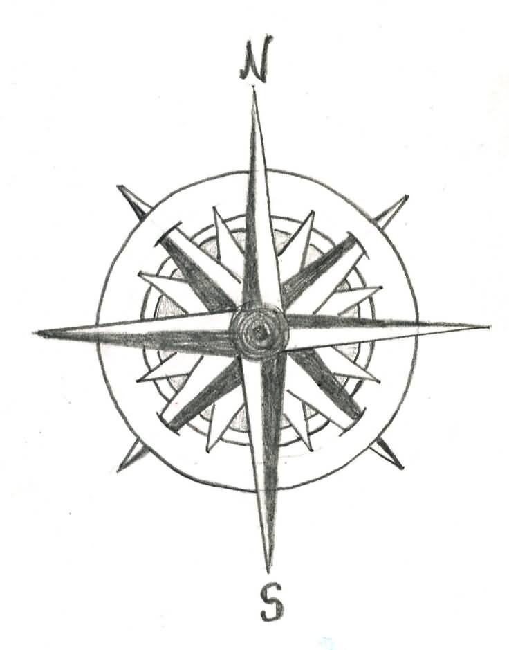 Compass Drawing Stunning Sketch