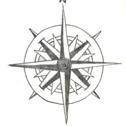 Compass Rose Drawing Creative Style