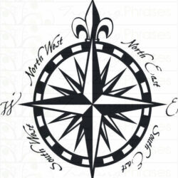 Compass Rose Drawing Sketch