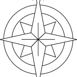 Compass Rose Drawing Stunning Sketch