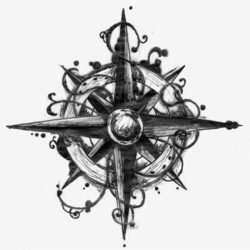 Compass Tattoo Drawing Art